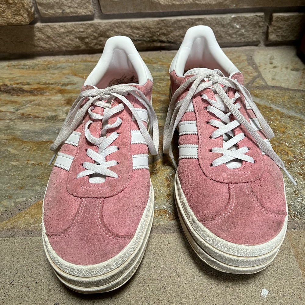 Adidas GAZELLE BOLD SHOES Platform Pink Super Pop White 8 - Picture 6 of 13